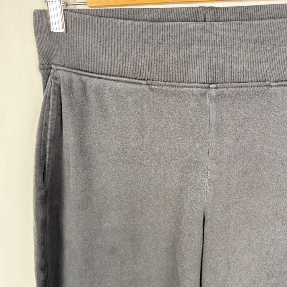 Pact Black Wide Leg Airplane Charcoal Gray Sweatpants Medium Loungewear Organic - Picture 6 of 12